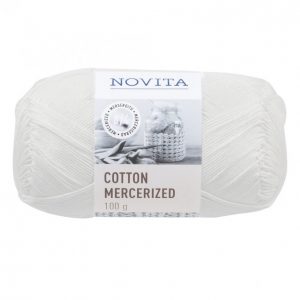 Novita Cotton Mercerized Luonnonvalkoinen Lanka 100 G