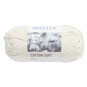 Novita Cotton Soft Luonnonvalkoinen010 Lanka 50 G