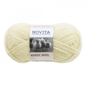 Novita Nordic Wool Luonnonvalkoinen Lanka 50 G