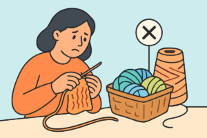 Langan korvaaminen toisella – ohjeen lanka loppunut